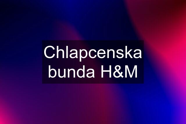 Chlapcenska bunda H&M