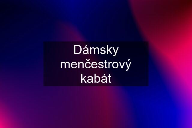 Dámsky menčestrový kabát