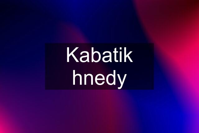 Kabatik hnedy