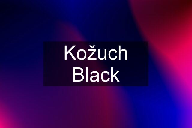 Kožuch Black