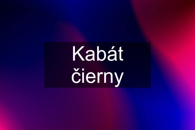 Kabát čierny