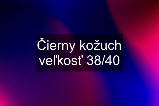 Čierny kožuch veľkosť 38/40