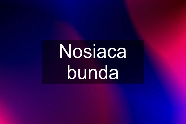 Nosiaca bunda