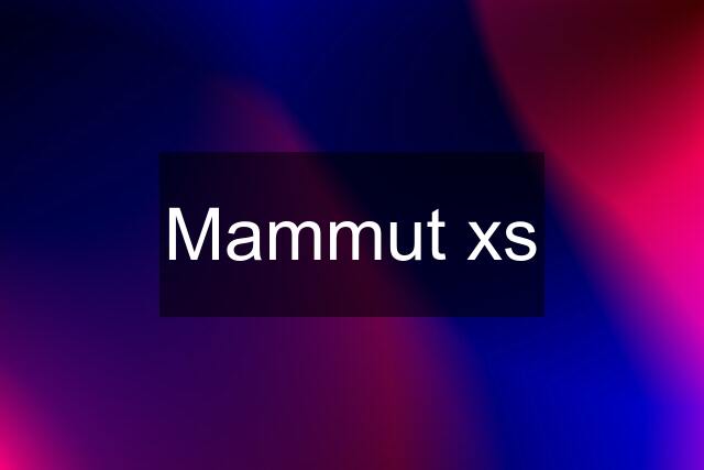 Mammut xs