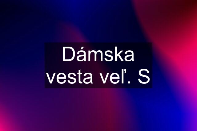 Dámska vesta veľ. S