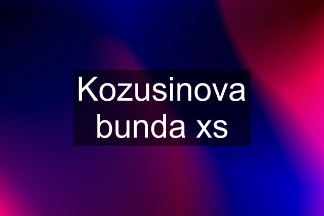 Kozusinova bunda xs