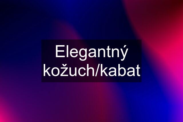 Elegantný kožuch/kabat