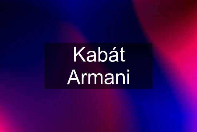 Kabát Armani