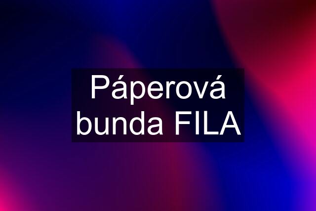 Páperová bunda FILA