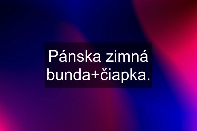 Pánska zimná bunda+čiapka.