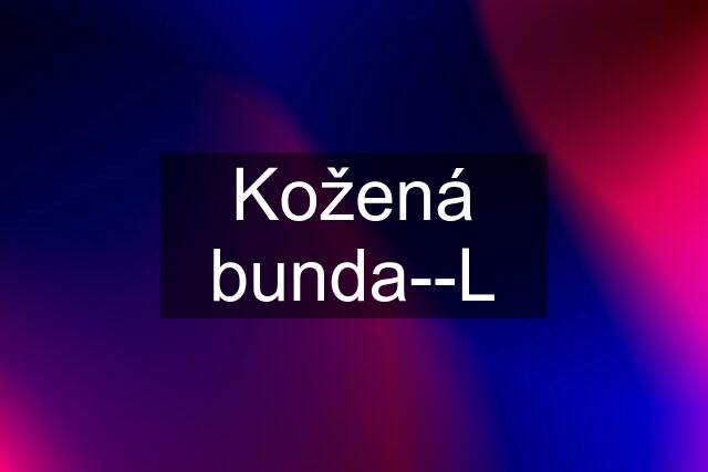 Kožená bunda--L