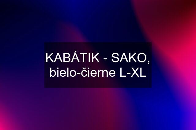 KABÁTIK - SAKO, bielo-čierne L-XL