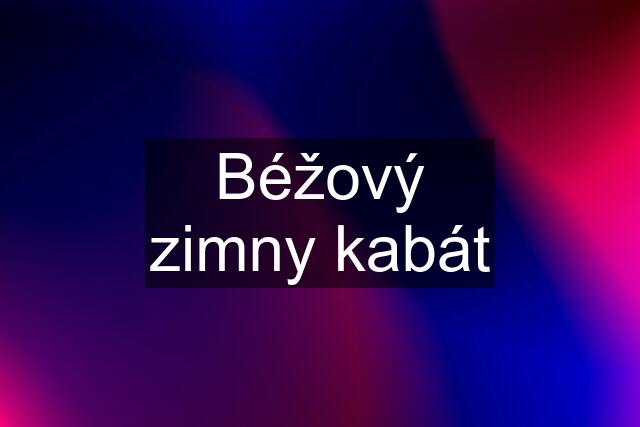 Béžový zimny kabát