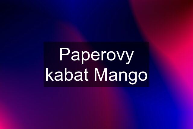 Paperovy kabat Mango