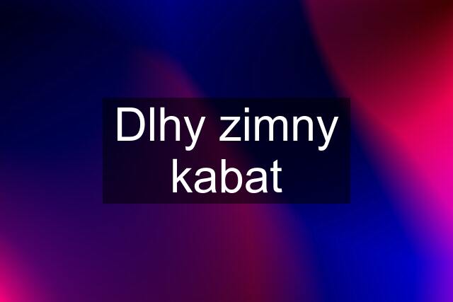 Dlhy zimny kabat