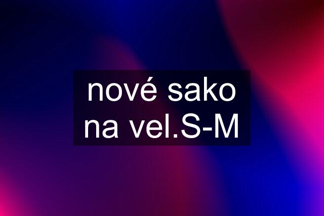 nové sako na vel.S-M
