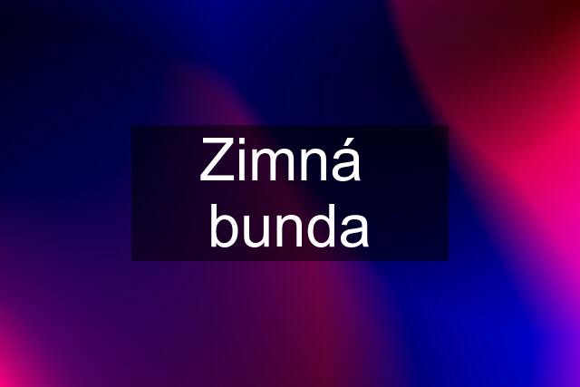 Zimná  bunda