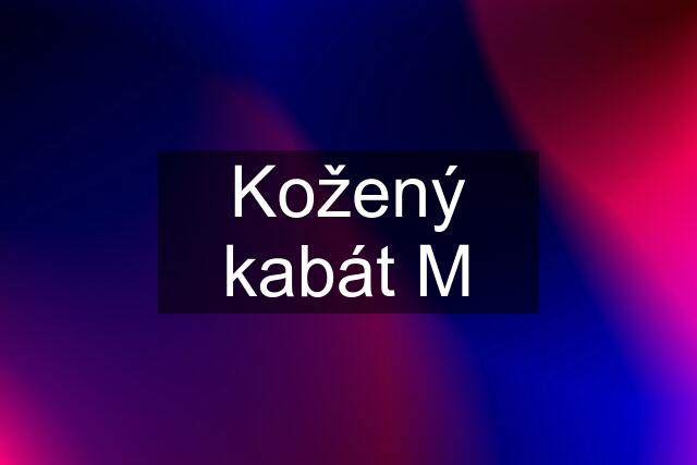 Kožený kabát M