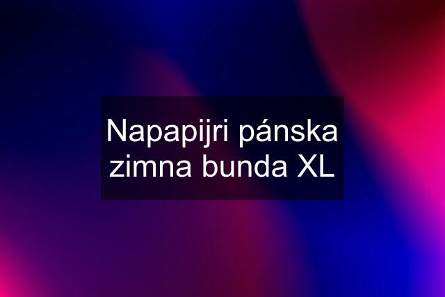 Napapijri pánska zimna bunda XL