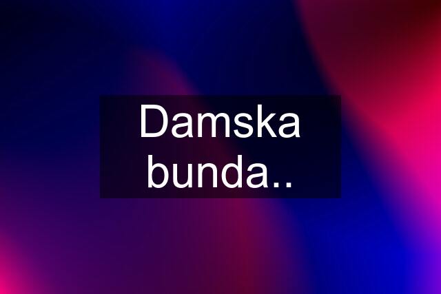 Damska bunda..