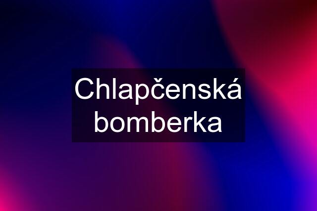 Chlapčenská bomberka