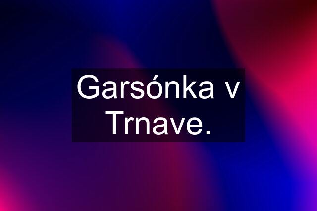 Garsónka v Trnave.