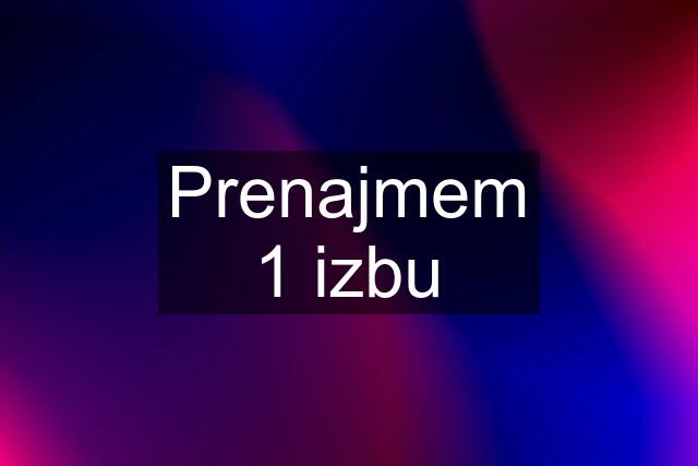 Prenajmem 1 izbu