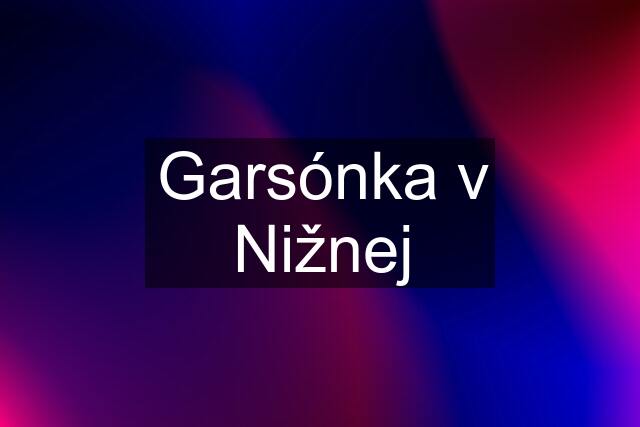 Garsónka v Nižnej