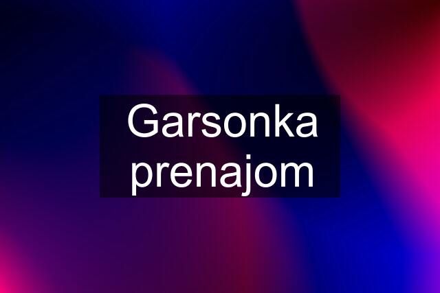 Garsonka prenajom