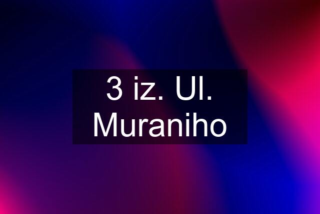 3 iz. Ul. Muraniho