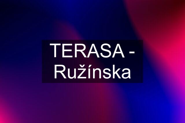 TERASA - Ružínska