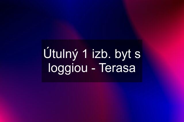 Útulný 1 izb. byt s loggiou - Terasa