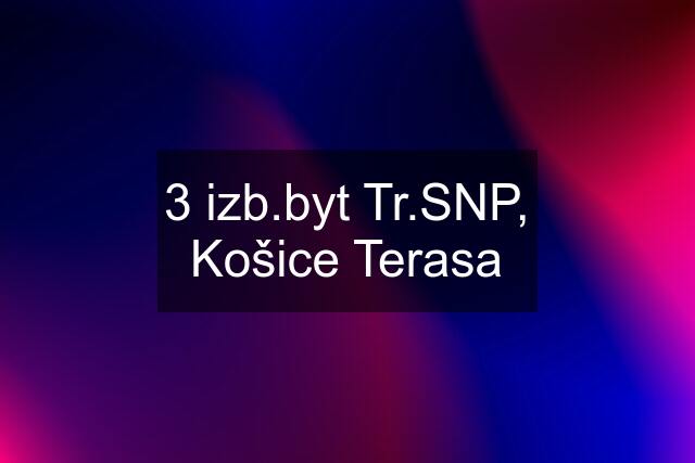 3 izb.byt Tr.SNP, Košice Terasa