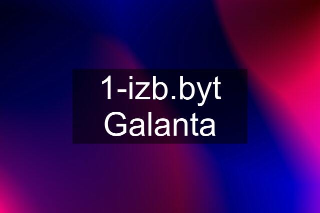 1-izb.byt Galanta