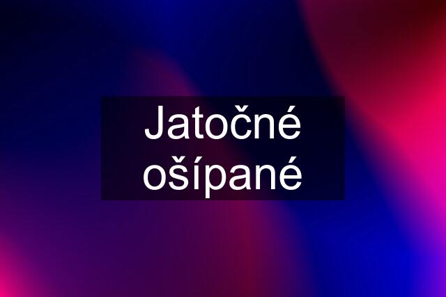 Jatočné ošípané