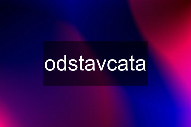 odstavcata