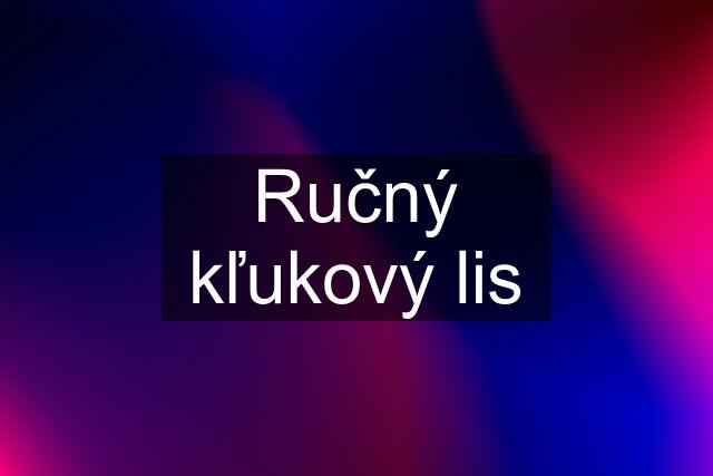 Ručný kľukový lis