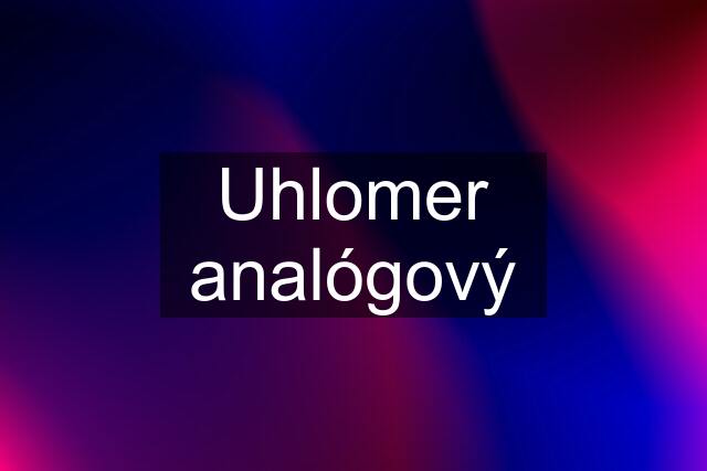 Uhlomer analógový