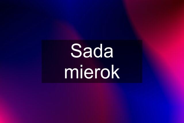 Sada mierok