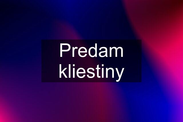 Predam kliestiny