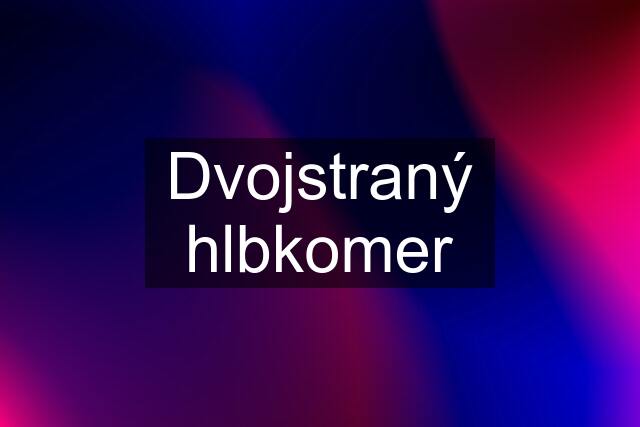 Dvojstraný hlbkomer