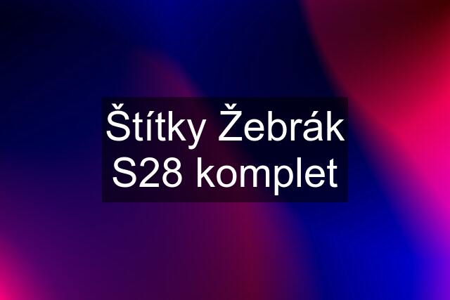 Štítky Žebrák S28 komplet