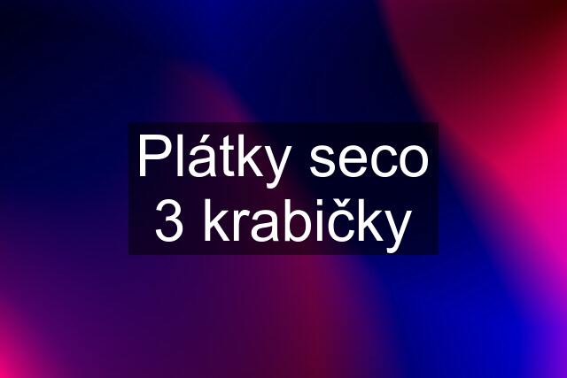 Plátky seco 3 krabičky