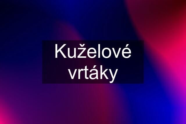 Kuželové vrtáky