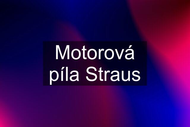 Motorová píla Straus