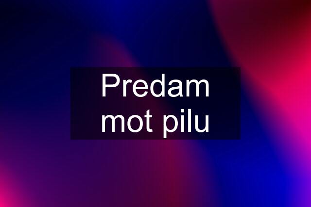 Predam mot pilu