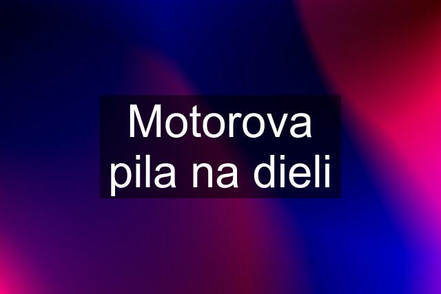 Motorova pila na dieli