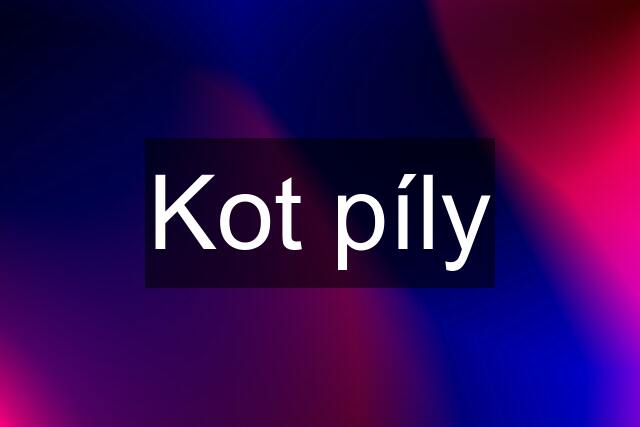 Kot píly