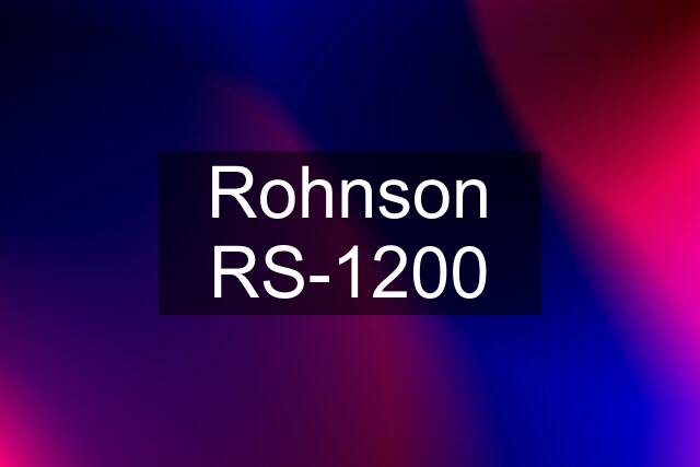 Rohnson RS-1200