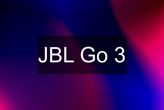 JBL Go 3